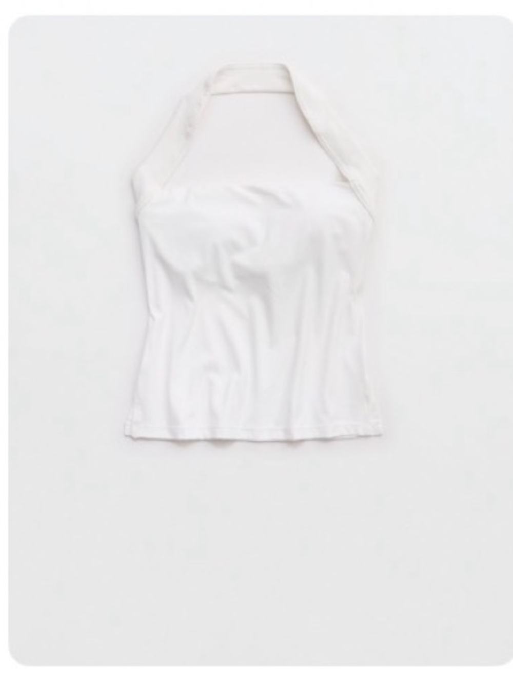 Women’s White Halter athletic Camisole